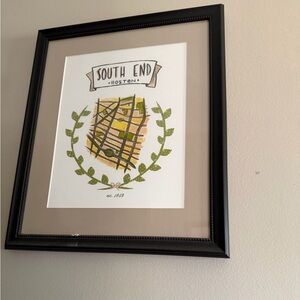 South End  Boston Mounted By frameworks Massachusetts Wall Poster Print